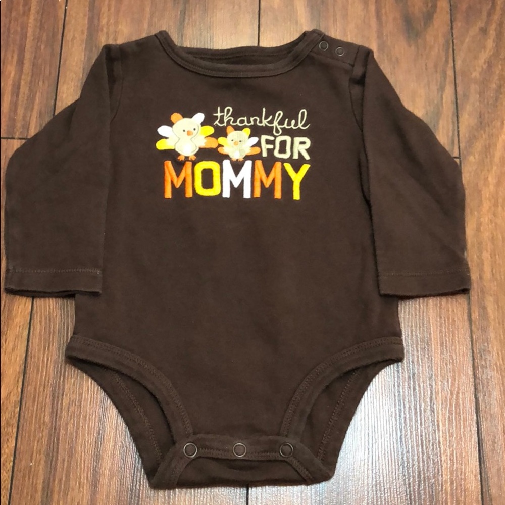 🛎 Carter’s Thankful Thanksgiving Onesie Brown, Orange Yellow (SALE!) (6 Months)